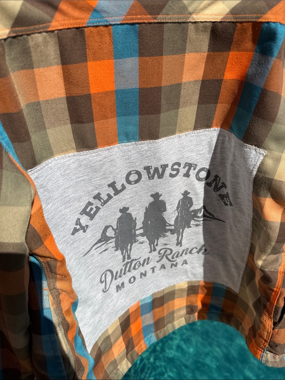 Pacific Trail USA custom designed YellowstoneShirt Jacket - Orange, Teal & Brown